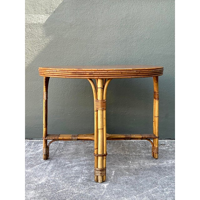 Vintage Bent Rattan Dining Table For Sale In West Palm - Image 6 of 12