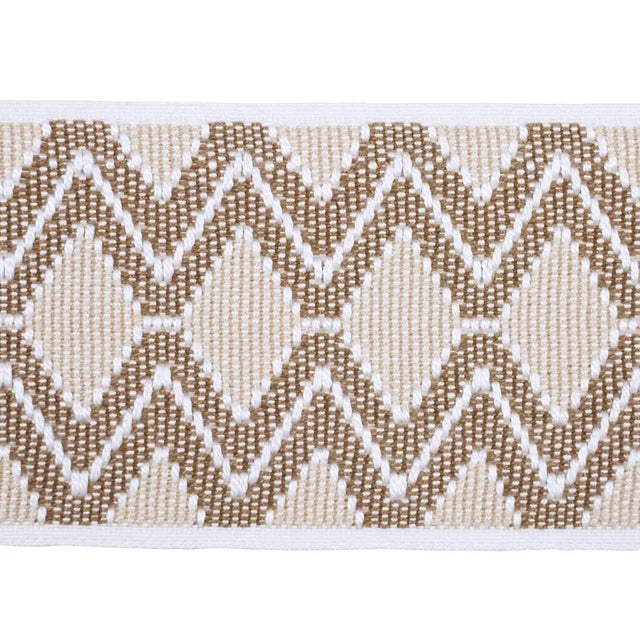Contemporary SAMPLE - Schumacher X A Rum Fellow Pinula Tape In Oyster For Sale - Image 3 of 4
