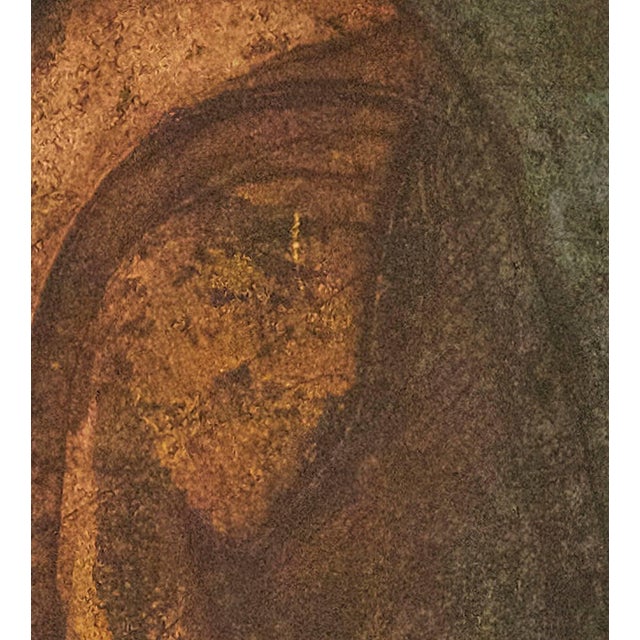 Abstract Expressionism Milton Goldstein, Profile of a Young Woman, Signed Aquatint Etching Print on Paper Jewish Artist For Sale - Image 3 of 10