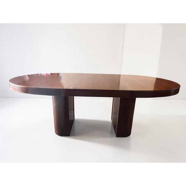 Brown Mid-Century Modern Extendable Dining Table in Walnut, 1970s For Sale - Image 8 of 15