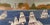 Blue British Sailor's Woolwork Picture of Five Ships Off a Coastline For Sale - Image 8 of 9