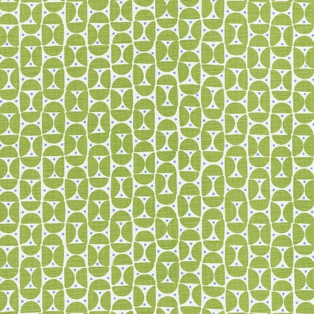 Sample - Schumacher Mezza Luna Fabric in Leaf For Sale