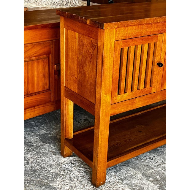 Mid-Century Modern Ash Wood Sideboard by Jean Touret and the Artisans of Lozère, 1957 For Sale - Image 3 of 7