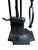 Mid-Century Modern 1960s Mid Century Adams Co. Modernist Wrought Iron 5pc Fireplace Tool Set For Sale - Image 3 of 9