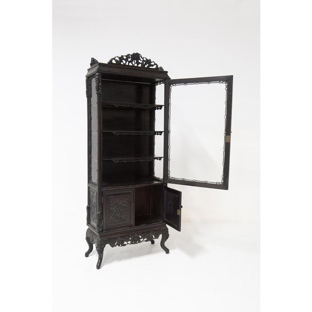 Antique Colonial Showcase in Fine Wood For Sale - Image 11 of 12