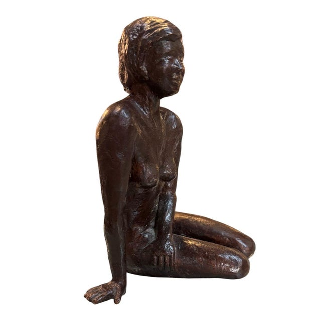 French Early 20th Century French Hand Cast Bronze Nude For Sale - Image 3 of 5