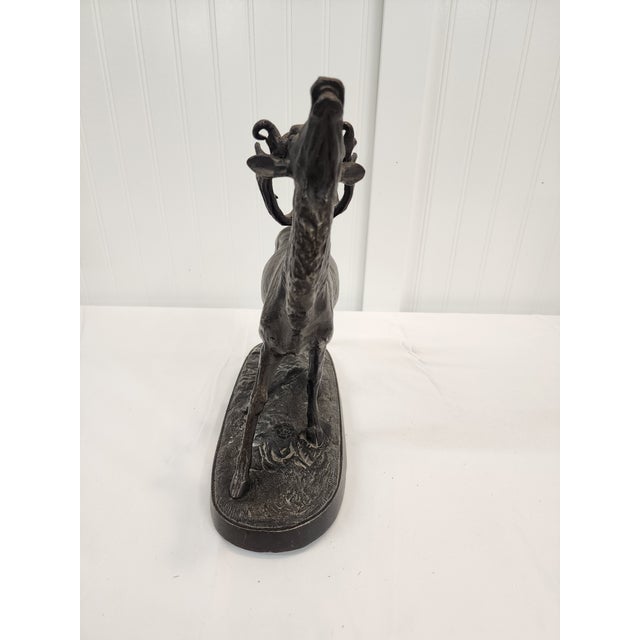 American Early 20th Century Fabulous Elk Statue For Sale - Image 3 of 14