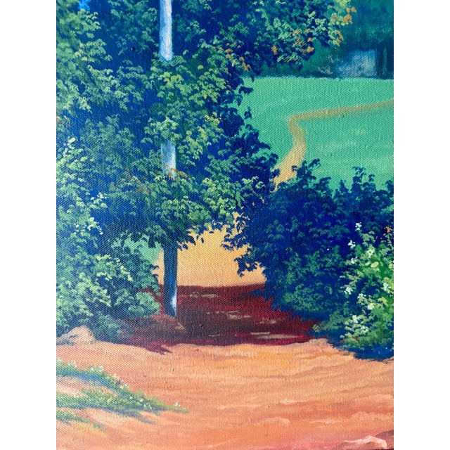 Vintage Caribbean Coastal Landscape Oil Painting, Signed For Sale - Image 4 of 8