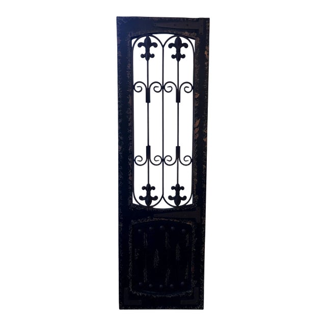 Distressed Wood and Metal Gate For Sale