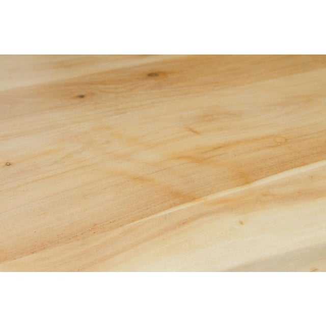 Sun-Bleached 96" Long Live Edge Table For Sale - Image 13 of 15