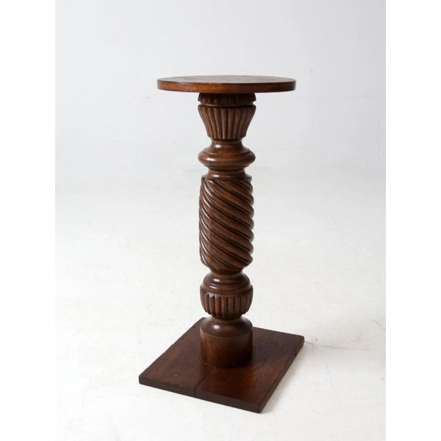 Antique Wooden Pedestal Stand For Sale - Image 4 of 12
