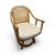 Wood Rattan Set - 3 Vintage Sturdy Rattan Low Back Swivel Chairs and Matching Table For Sale - Image 7 of 12