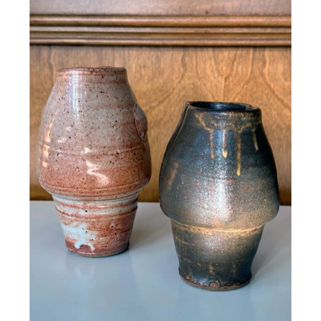 Ceramic Collection of Two Ceramic Glazed Vases by Warren Mackinzie - Set of 2 For Sale - Image 7 of 12