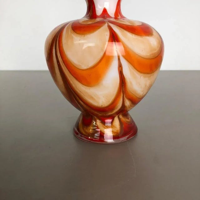 Large Vintage Italian Pop Art Multicolor Opaline Vase, 1970s For Sale - Image 4 of 18