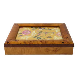 Burl Wood Jewelry Box & Picture Frame