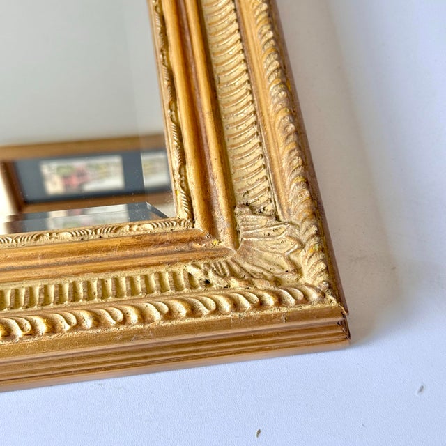 1980s 1980s Small Gilt Acanthus Accent Mirror For Sale - Image 5 of 6