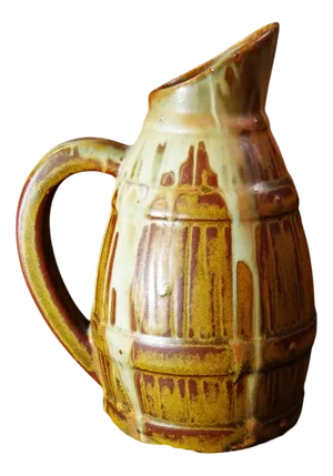 Art Deco N°437 Pitcher Jug in Flamed Stoneware ​​from Denbac, 1930s