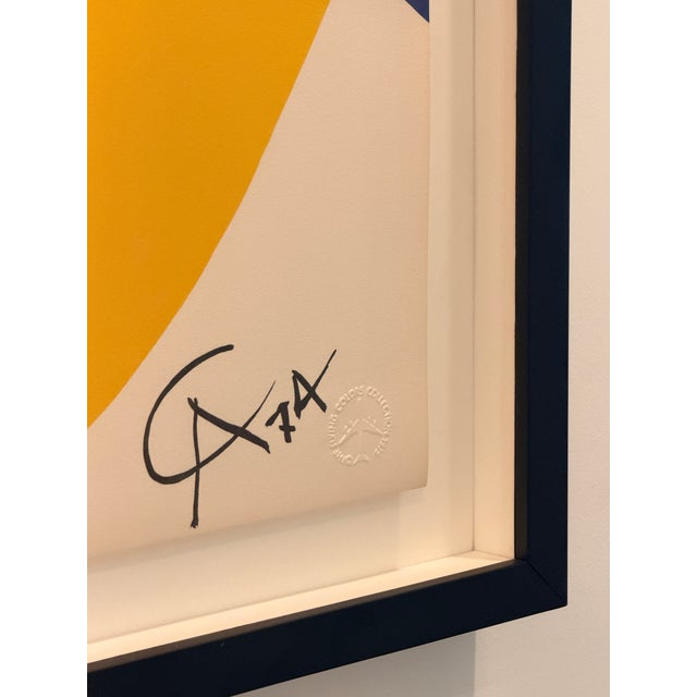 An original 1974 lithograph by Alexander Calder, Convection (Flying Colors for Braniff Airlines), created during the...