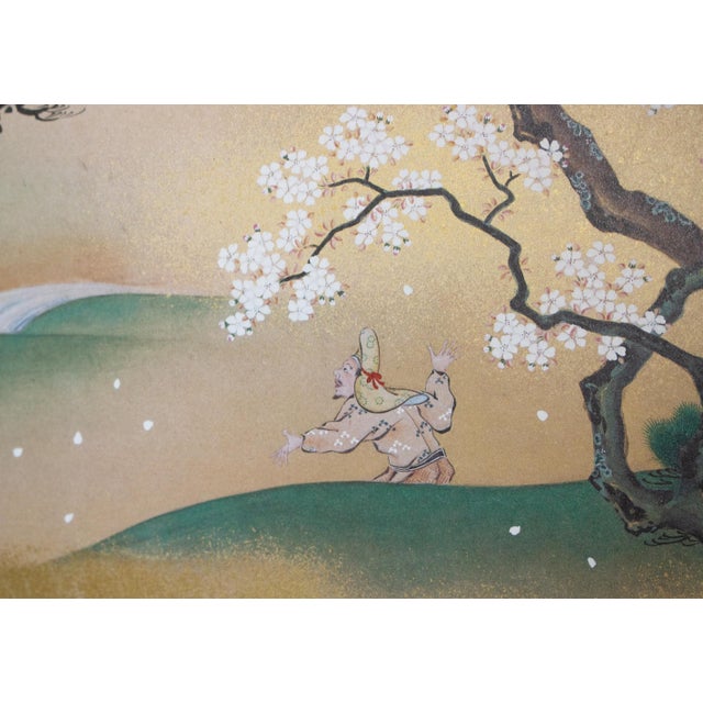 "Falconry", After Kano Tsunenobu, 1960s Showa Era Japanese Byobu Screen For Sale In Dallas - Image 6 of 18