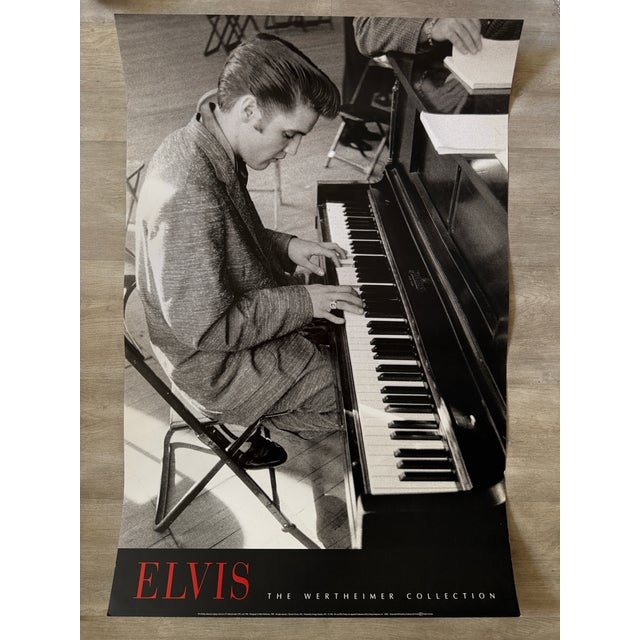 1990s Elvis at the Piano “The Wertheimer Collection" Fine Art Print Printed in France 36” X 24” For Sale - Image 4 of 9