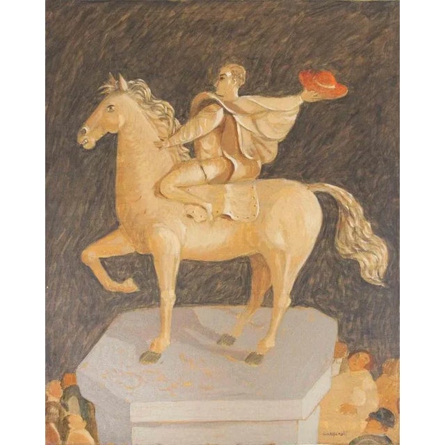 1970s Alberto Gallerati, Let's Leave the Mochi Alone, Oil on Canvas, 1970s For Sale - Image 5 of 5