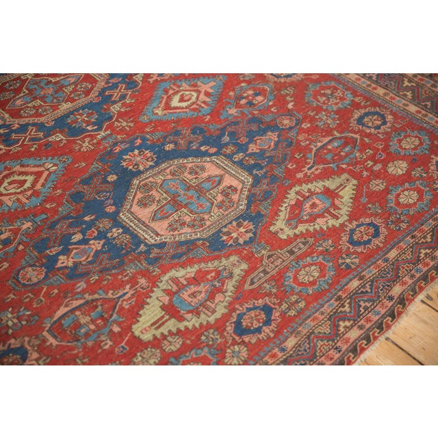 Red Antique Caucasian Soumac Carpet - 6'1" x 7'8" For Sale - Image 8 of 10