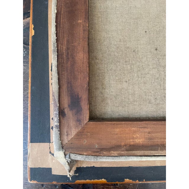 1921 Original Oil Painting by H. Noble – Native American Figure at Sunset – Antique Landscape Art For Sale - Image 4 of 12