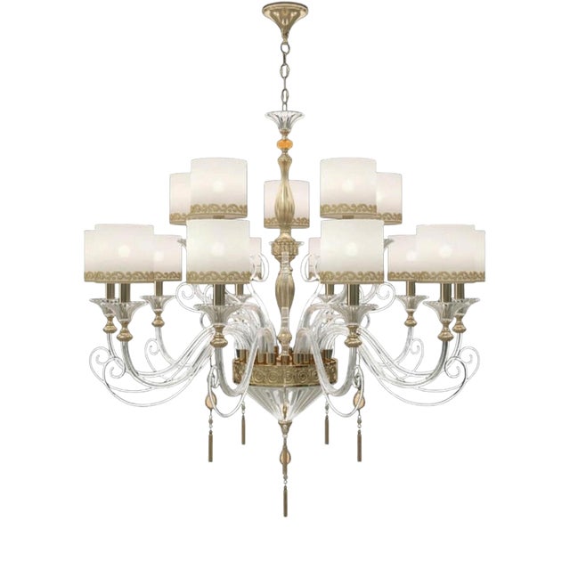 Collection Dubai Chandelier in Metal and Crystal by Jago For Sale