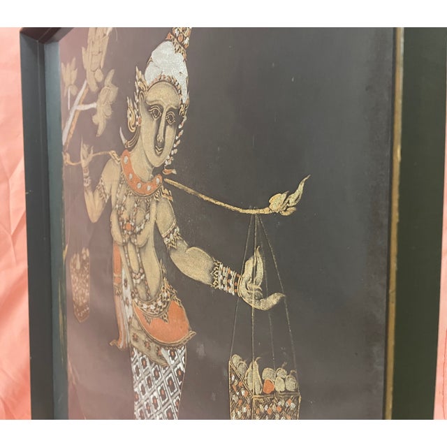 Vintage Mid-Century Thai Mixed-Media Relief Art - Unknown Artist - Original Gallery Chemould Bombay Frame For Sale - Image 9 of 13