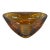 Vintage Amber Art Glass Triangular Bowl Mid Century Modern Catchall For Sale