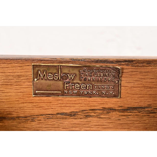 Brown Maslow Freen French Regency Louis XVI Carved Mahogany Nightstands, Newly Refinished For Sale - Image 8 of 14