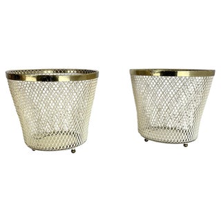 Flower Pots attributed to Mathieu Matégot, France, 1950, Set of 2 For Sale