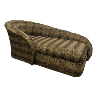 Vintage Vladimir Kagan Styled Post Modern Scallop Chaise Lounge For Sale
