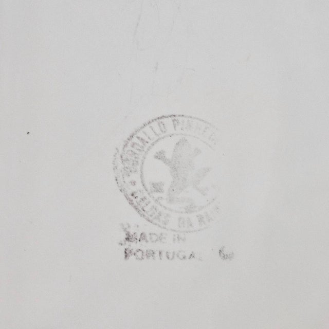 Vintage Bordallo Pinheiro Portugal White Boars Head Tureen Platter For Sale - Image 9 of 12