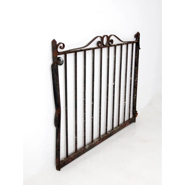 Farmhouse Antique Wrought Iron Gate For Sale - Image 3 of 13