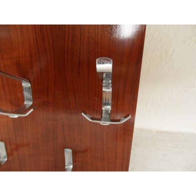 Mid-Century Hanging Coat Rack with Mirror, 1950s For Sale - Image 11 of 13