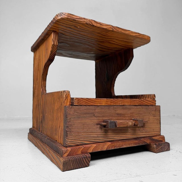 Japanese Sugi Display Cabinet with Drawer, 1950s-1960s For Sale - Image 10 of 10