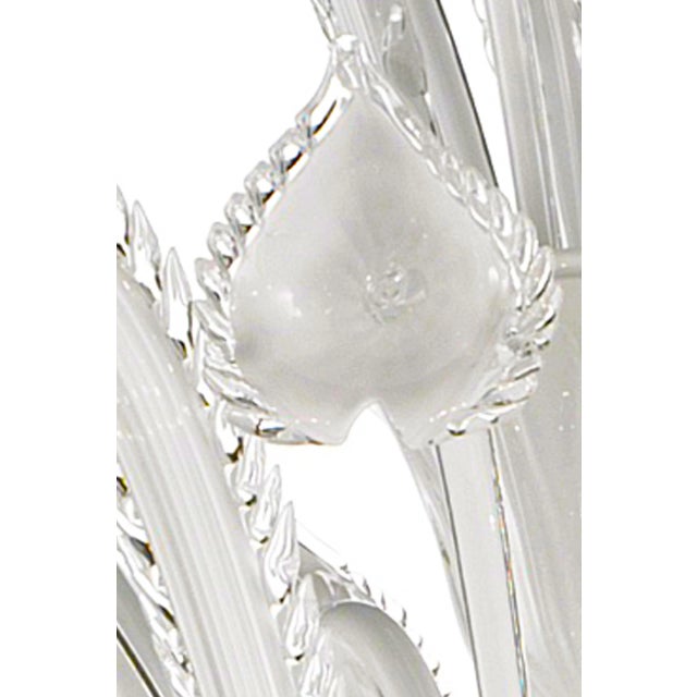 2020s Venetian White "Cà Rezzonico" Murano Glass Chandelier For Sale - Image 5 of 8
