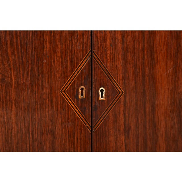 Wood Baker Furniture Style Monumental French Empire Mahogany Breakfront Bookcase Cabinet With Mounted Ormolu For Sale - Image 7 of 13