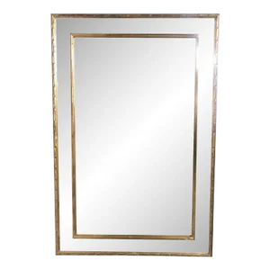 Early 21st Century Italian Venetian Style Gold & Silver Leaf Rectangular Mirror