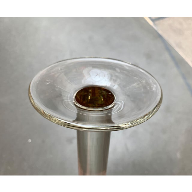 Vintage Glass Candleholder, 1970s, Set of 2 For Sale - Image 5 of 18