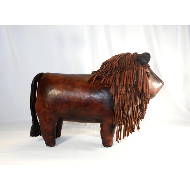Handmade Leather Lion Footstool For Sale In San Francisco - Image 6 of 6