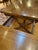 Mid 20th Century Vintage Trestle Refectory Dining Table With 2 Leaves For Sale - Image 5 of 12