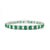 Art Deco Artisian 7.86Ct Emerald Diamond Statement Tennis Bracelet in 18k Solid White Gold For Sale - Image 3 of 13