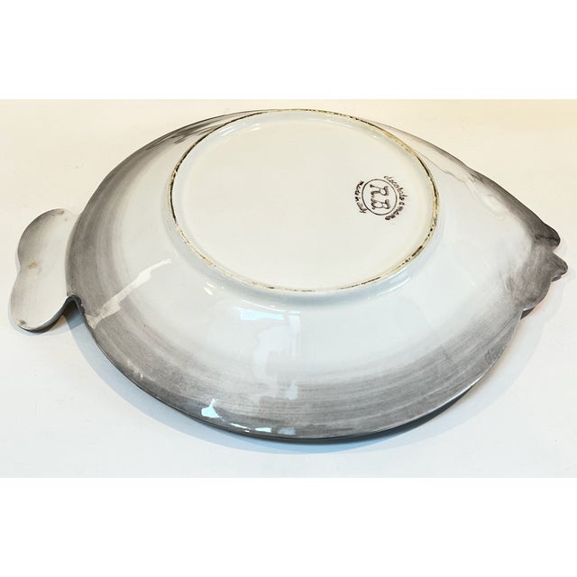 Vintage Italian Fish Plate Set by R. Blanche - Set of 9 For Sale - Image 9 of 13