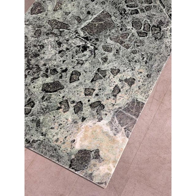 Vintage Green Marble Coffee Table For Sale - Image 4 of 5