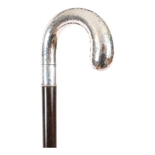 Swedish Silver Walking Cane Stick by Nils Jonsson For Sale