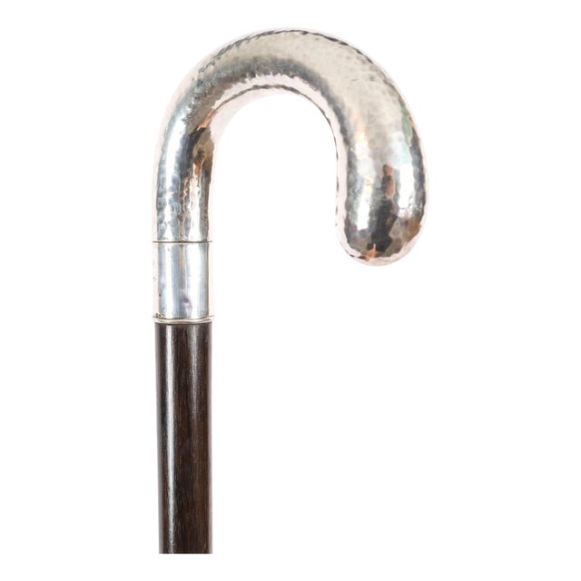 Swedish Silver Walking Cane Stick by Nils Jonsson For Sale