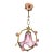 ⁠1970s Vintage Italian Pink Murano Ruffled Glass and Ceramic Rose Chandelier⁠ For Sale