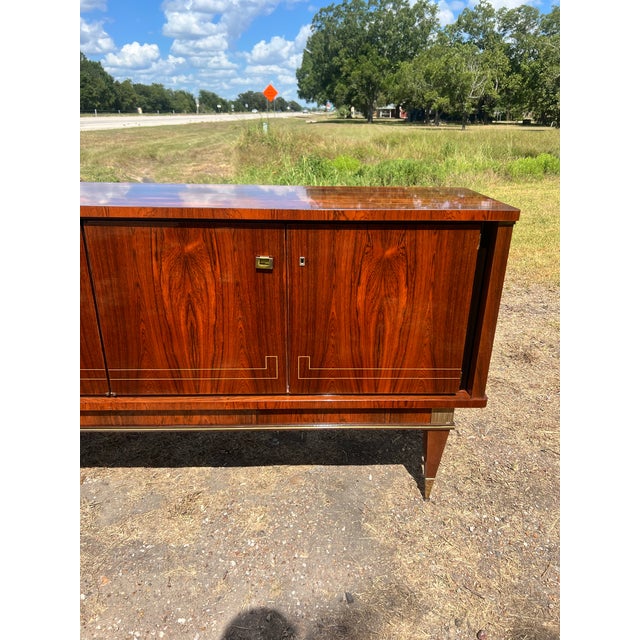 Ebony French Art Deco 1930's Macassar Ebony Sideboard For Sale - Image 8 of 12